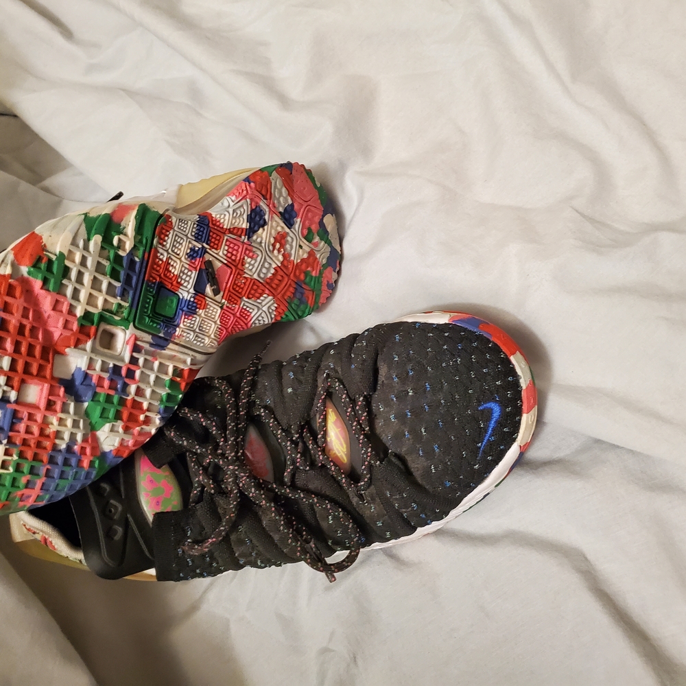 Nike Black and Multicolor Athletic Shoes